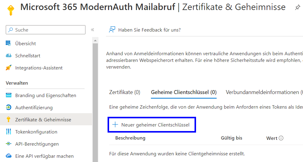 Microsoft Azure - Microsoft 365 ModernAuth Mailabruf - Client secret1.png