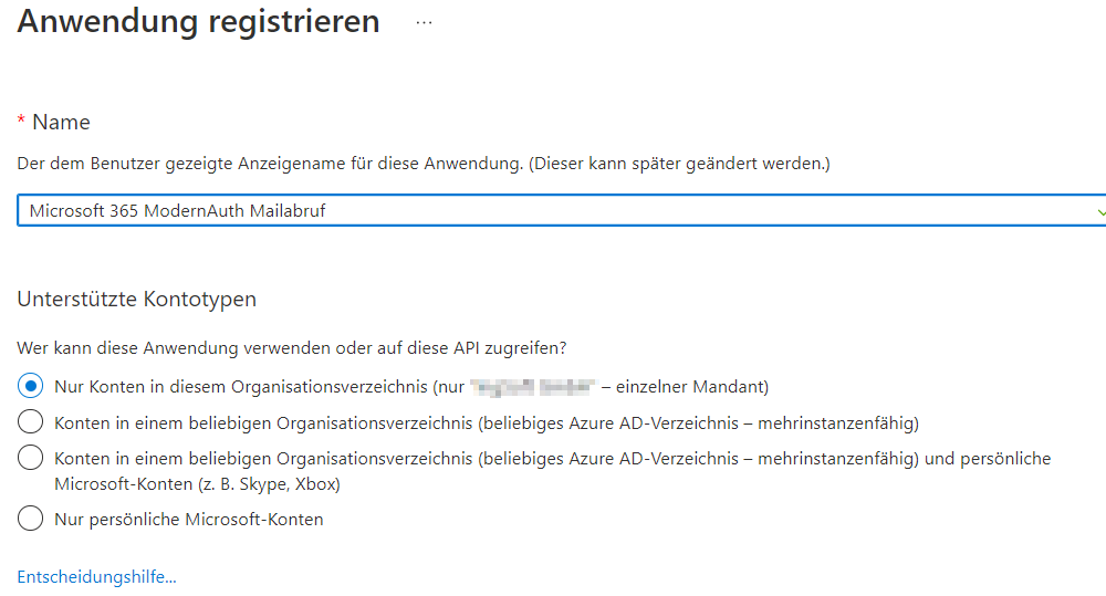 Microsoft Azure -Anwendung Registrierungsdialog1.png